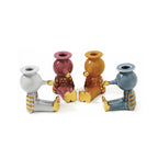 Candelabro Pinocchietto Celeste/Oro Glossy