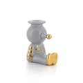 Candelabro Pinocchietto Gris/ Oro