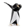 Esculltura Dab Pinguino Negro, Blanco y Oro Glossy