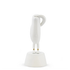 Mini Hopebird Blanco con Base Blanca Satinada