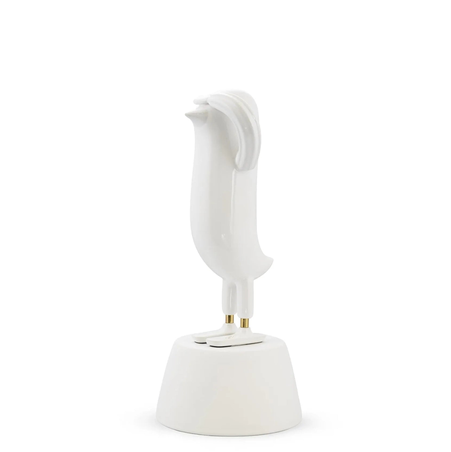 Mini Hopebird Blanco con Base Blanca Satinada
