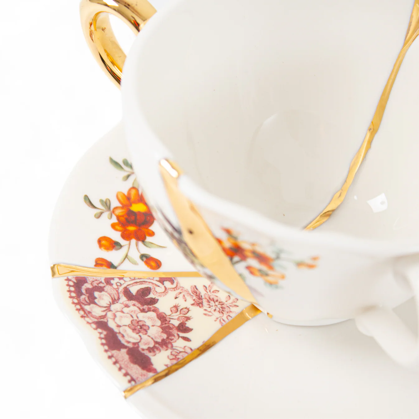 Taza de Té con plato Kintsugi 1