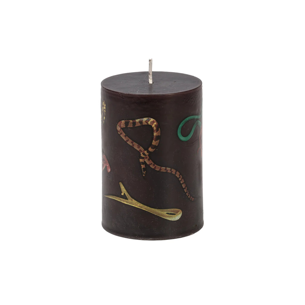 Vela Toiletpaper Snakes Black + soporte Rojo
