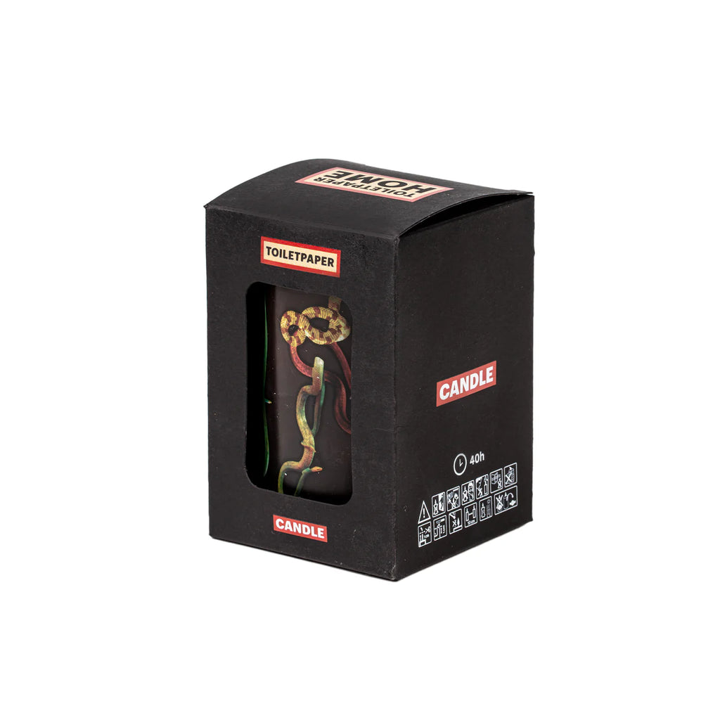 Vela Toiletpaper Snakes Black + soporte Rojo