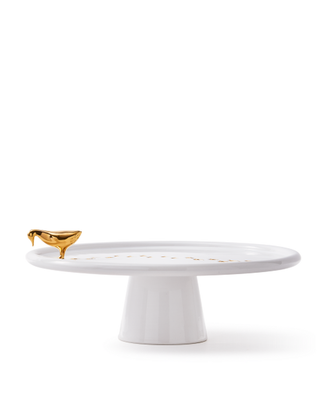Plato Blanco/Oro Walking Duck
