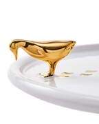 Plato Blanco/Oro Walking Duck