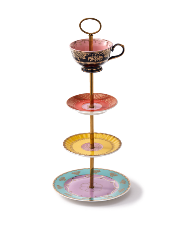 Expositor de Pasteles de 4 Pisos Multicolor Grandpa