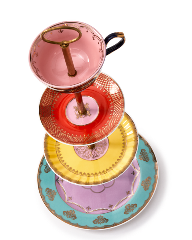 Expositor de Pasteles de 4 Pisos Multicolor Grandpa