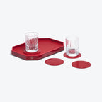 Portavasos Octágono Rojo x4