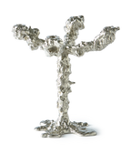 Candelabro Drip Holder 4 brazos - Plateado