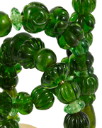 Candelabro Perlas Verde Oscuro