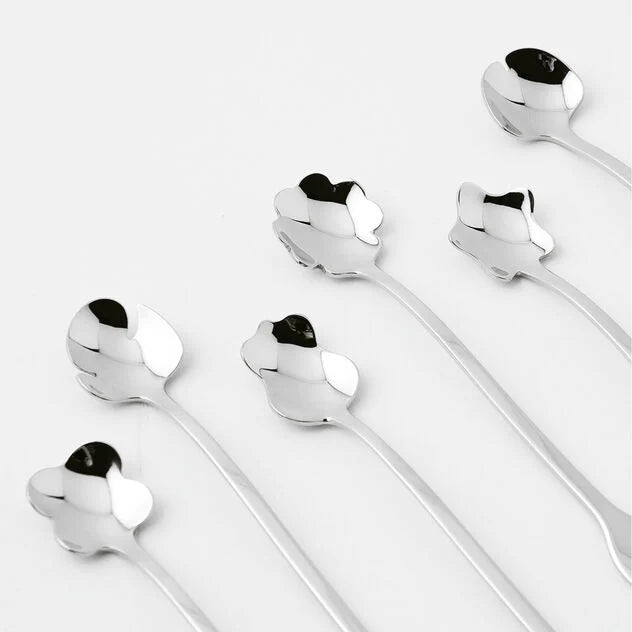 Cucharitas Flores set x 6