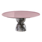 Portacake Madame Rose Gold y Marmol Blanco