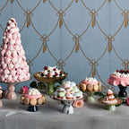 Portacake Madame Rose Gold y Marmol Blanco