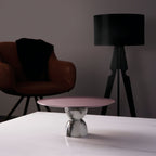 Portacake Madame Rose Gold y Marmol Blanco