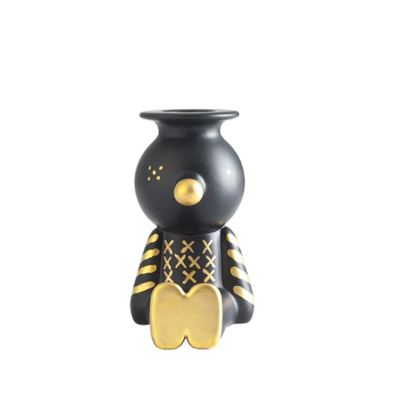 Candelabro Pinocchietto Negro/Oro Glossy