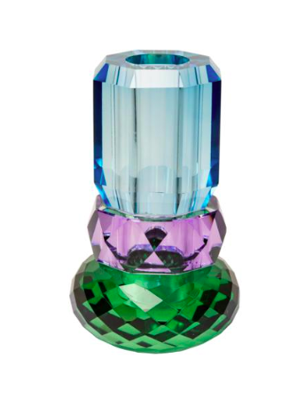 Base de Cristal Verde, Violeta, Celeste