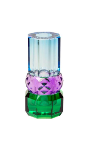 Base de Cristal Verde, Morado, Celeste