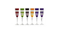 Juego de 6 copas de champán Mireille colores surtidos