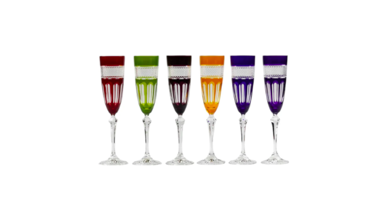 Juego de 6 copas de champán Mireille colores surtidos