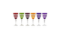 Juego de 6 copas de vino Mireille, colores surtidos