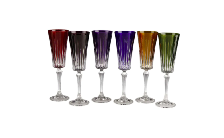 Juego de 6 copas de champán Timeless Multicolor