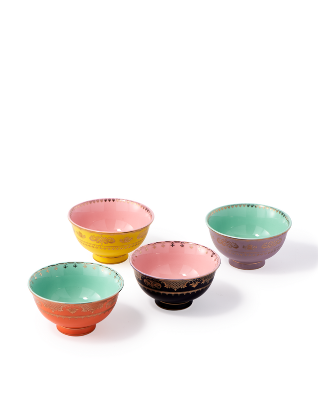 Bowl Grandpa S set 4 Multicolor