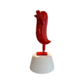 Mini Hopebird Rojo Rubi con Base Blanca Satinada