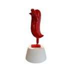 Mini Hopebird Rojo Rubi con Base Blanca Satinada