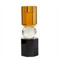 Candelabro de Cristal Negro, Clear, Ambar