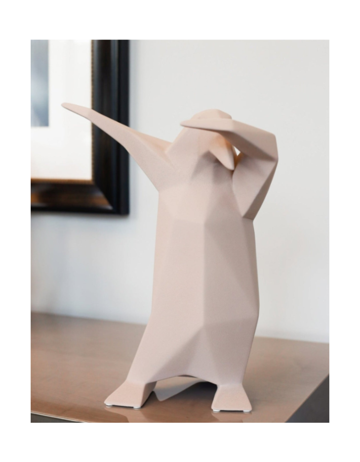 Escultura Dab Pinguino Glossy Rosa Chic