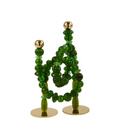 Candelabro Perlas Verde Oscuro