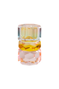 Candelabro de Cristal Naranja, Amarillo, Clear