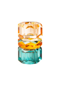 Candelabro de Cristal Verde, Ambar,Naranja