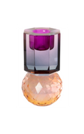 Candelabro de Cristal Naranja Light, Violeta