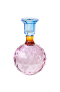 Candelabro de Cristal Violeta, Ambar, Verde