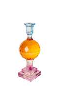 Candelabro de Cristal Violeta, Ambar, Verde