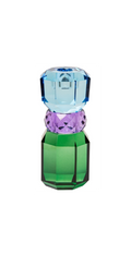 Candelabro de Cristal Verde, Violeta y Celeste
