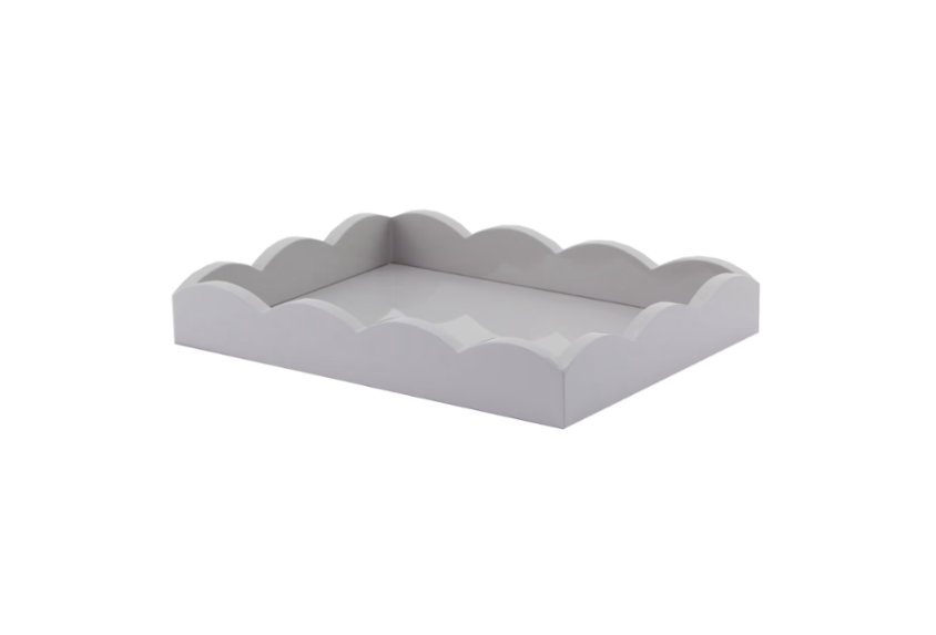 Bandeja Scallop Gris Rectangular S