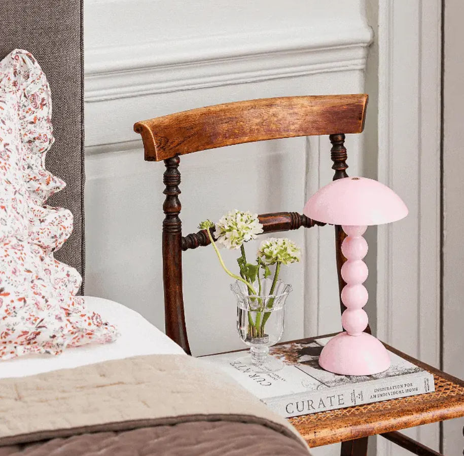 Lampara Bobbin Rosa Palido