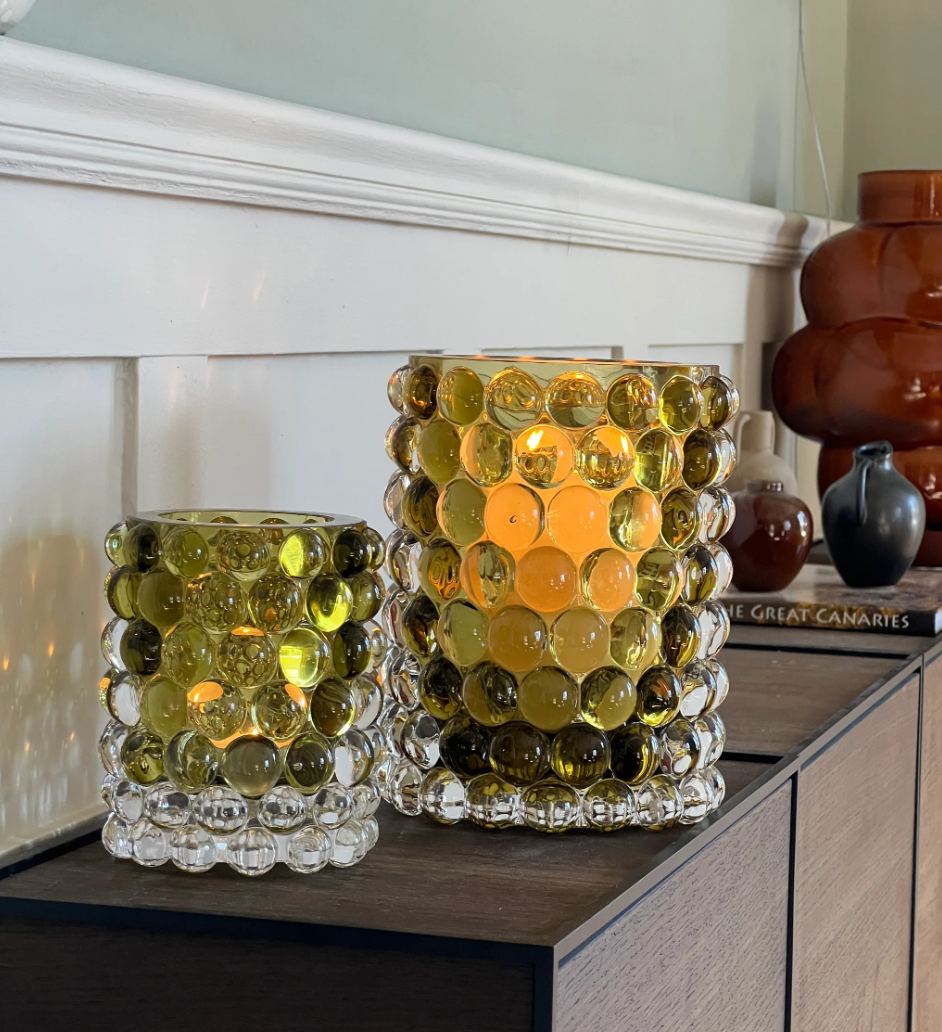 Hurricane Lamp Boule Large, Olive