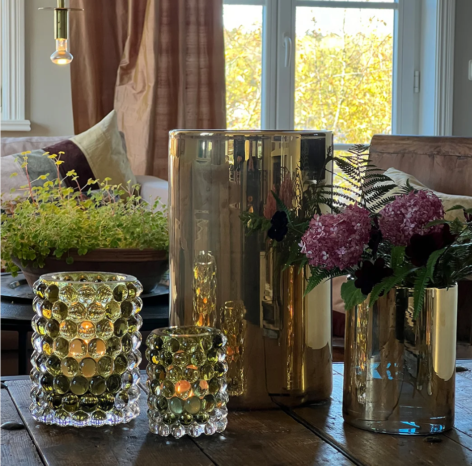 Hurricane Lamp Boule Large, Olive