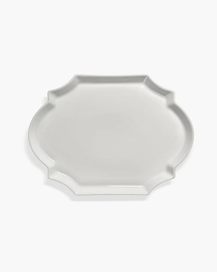 Bandeja ovalada Blanco Perla