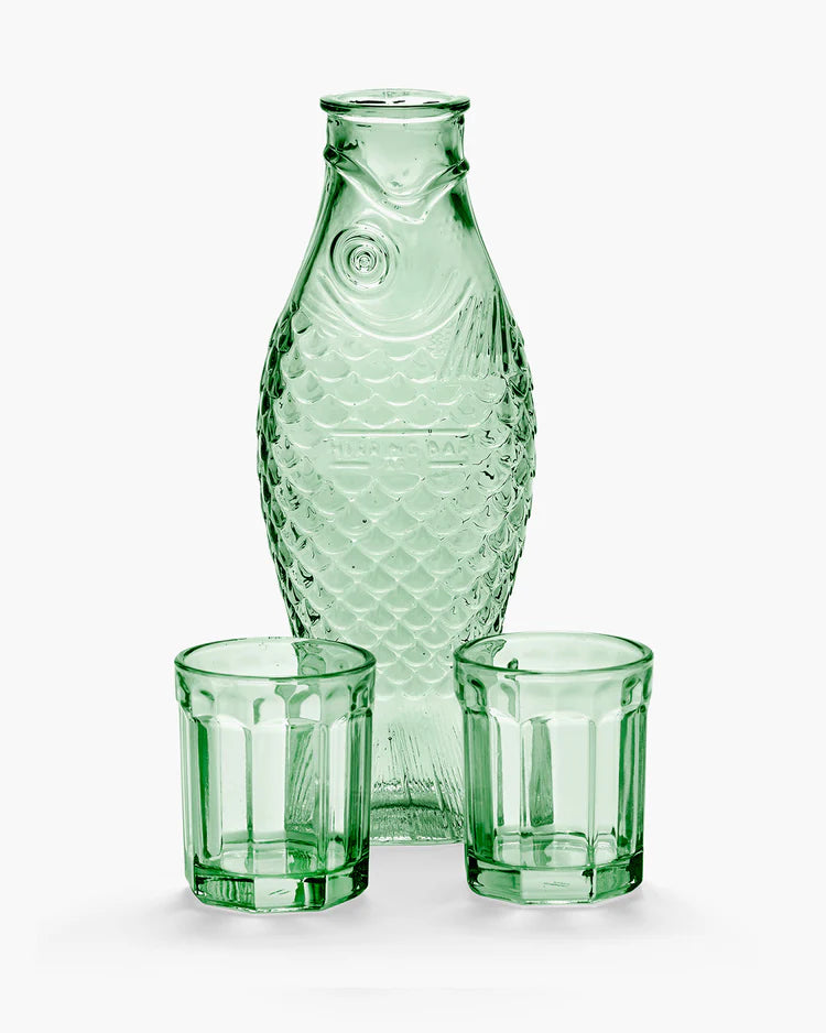 Juego de Jarra con 2 Vasos M Verde Fish & Fish