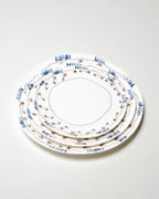 Platos de Desayuno S Anemone Milk Midnight Flowers set 4