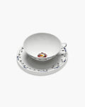 Tazas de Té con Platillo Anemone Leche Midnight Flowers set 6