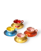 Tazas de Espresso Multicolor Grandma set 4