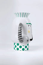 Base King Blanco Glossy con detalles en Verde y Oro