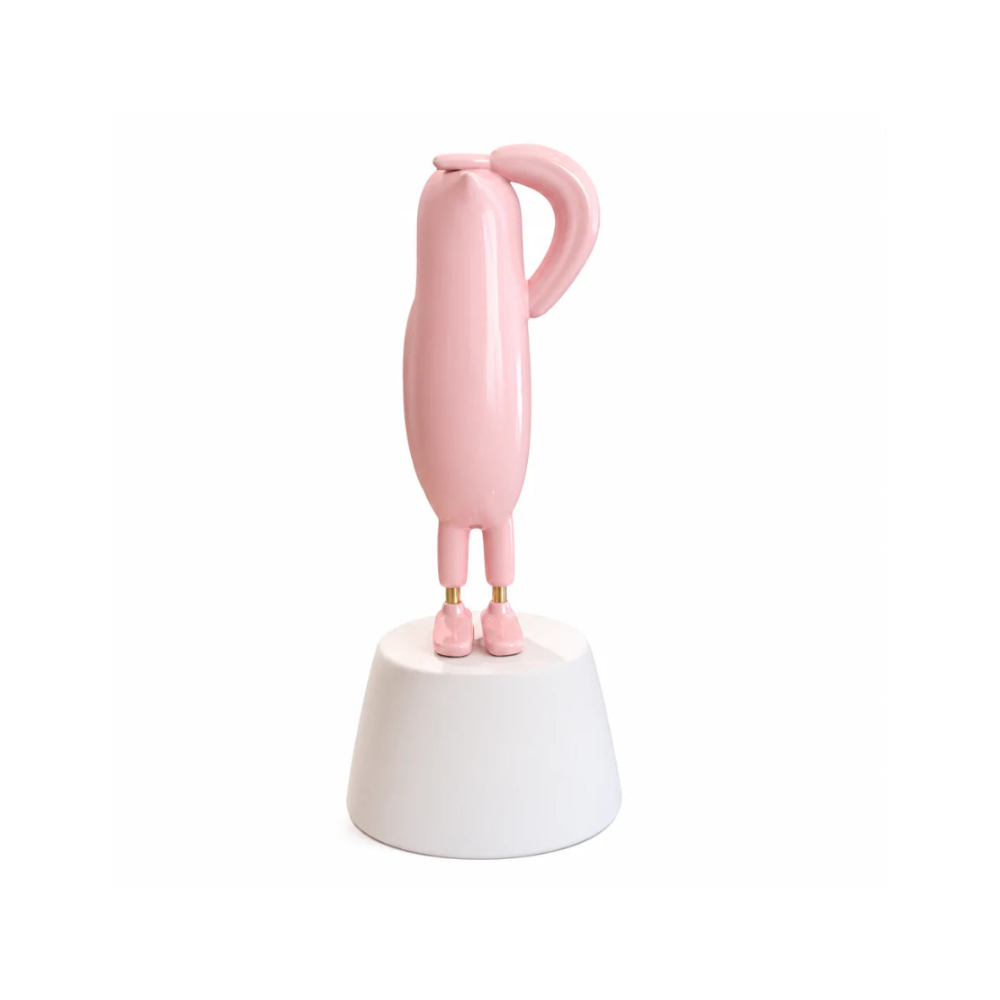 Mini Hopebird Rosa con Base Blanca Satinada