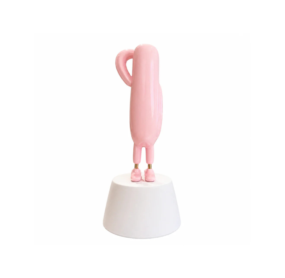 Mini Hopebird Rosa con Base Blanca Satinada